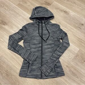 Lululemon Hooded Define Jacket Nulu Womens 8 Gray Full Zip Gym Active